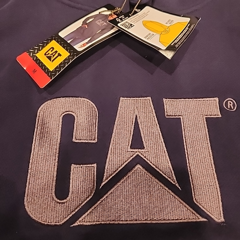 CAT Men’s Hoodie Sweatshirt Blue Size Medium New with tags